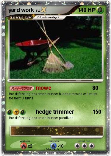 Pokemon yard work