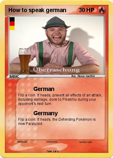 Pokemon How to speak german