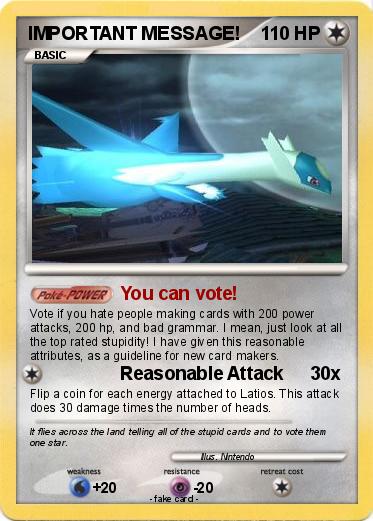 Pokemon IMPORTANT MESSAGE!