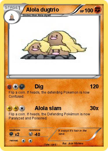 Pokemon Alola dugtrio