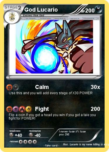 Pokemon God Lucario