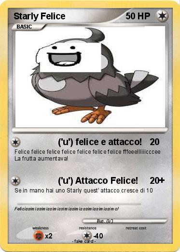 Pokemon Starly Felice