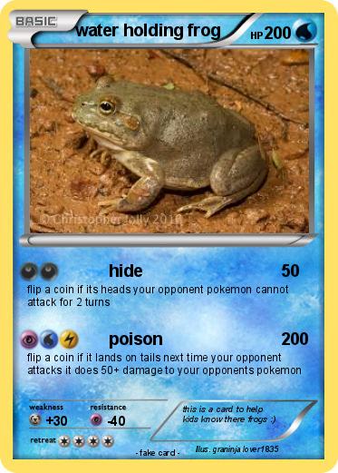 Pokemon water holding frog
