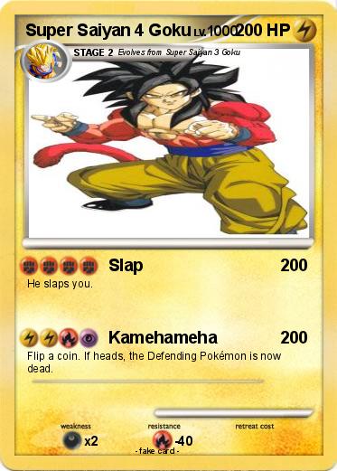 Pokemon Super Saiyan 4 Goku