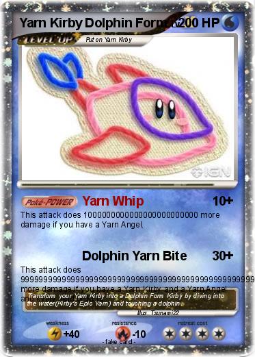 Pokemon Yarn Kirby Dolphin Form