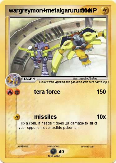 Pokemon wargreymon+metalgarurumon