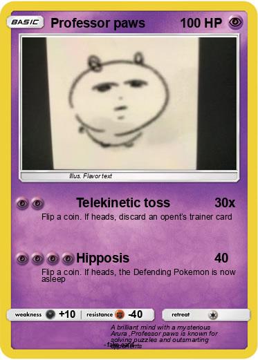Pokemon Professor paws