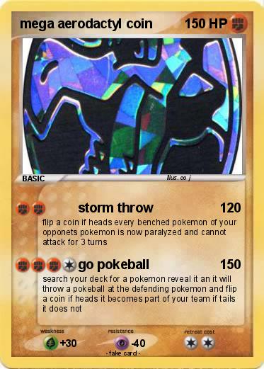 Pokemon mega aerodactyl coin