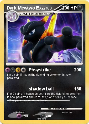Pokemon Dark Mewtwo Ex