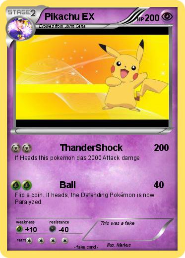 Pokemon Pikachu EX