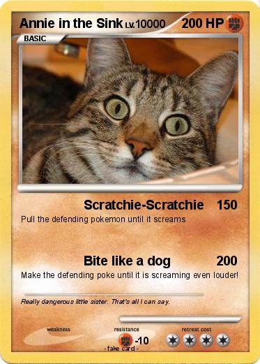 Pokemon Annie in the Sink