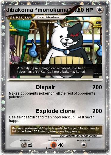 Pokemon Jibakoma “monokuma”