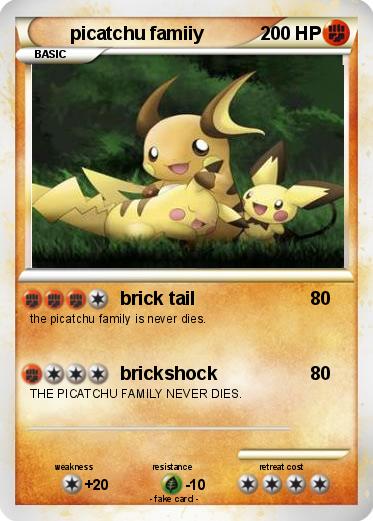 Pokemon picatchu famiiy