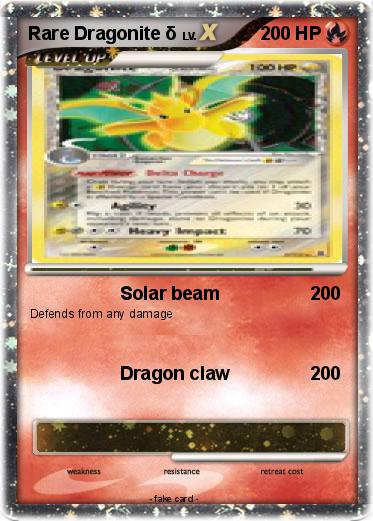 Pokemon Rare Dragonite δ