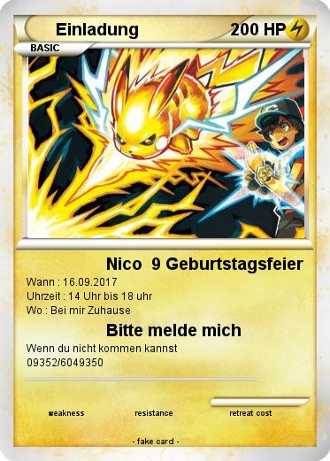 Pokemon Einladung