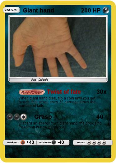 Pokemon Giant hand