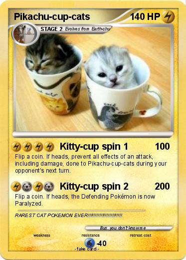 Pokemon Pikachu-cup-cats