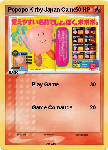 Pokemon Popopo Kirby Japan Game