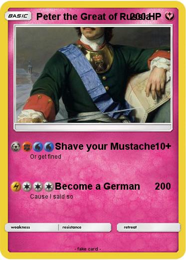 Pokemon Peter the Great of Russia