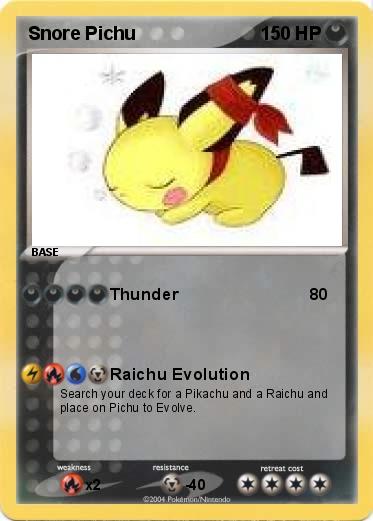 Pokemon Snore Pichu