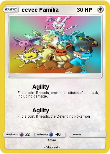 Pokemon eevee Família