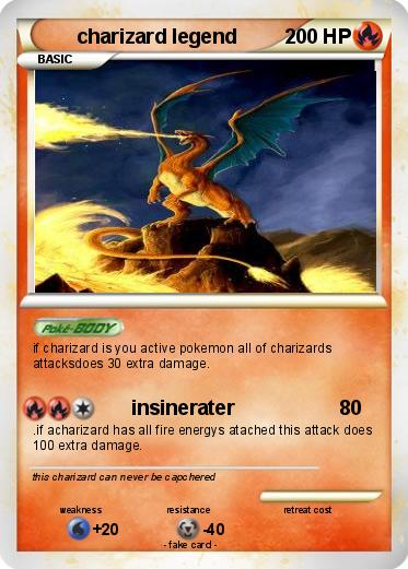Pokemon charizard legend