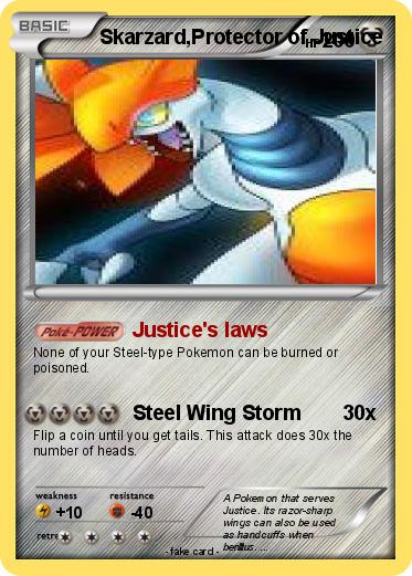 Pokemon Skarzard,Protector of Justice