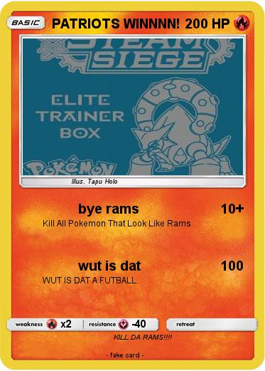 Pokemon PATRIOTS WINNNN!