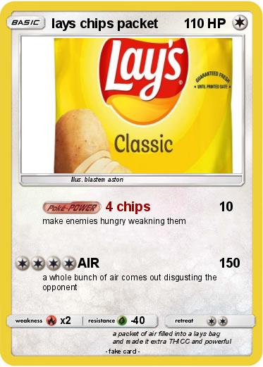 Pokemon lays chips packet