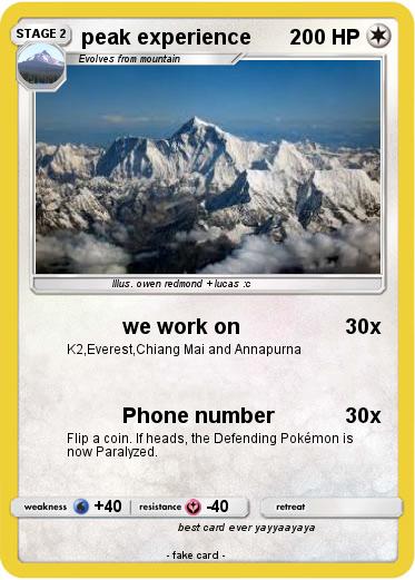 Pokemon peak experience