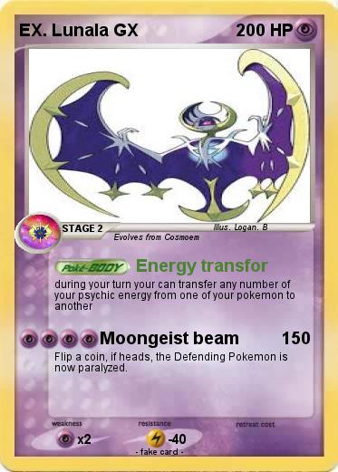 Pokemon EX. Lunala GX