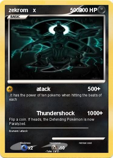 Pokemon zekrom   x                      5000