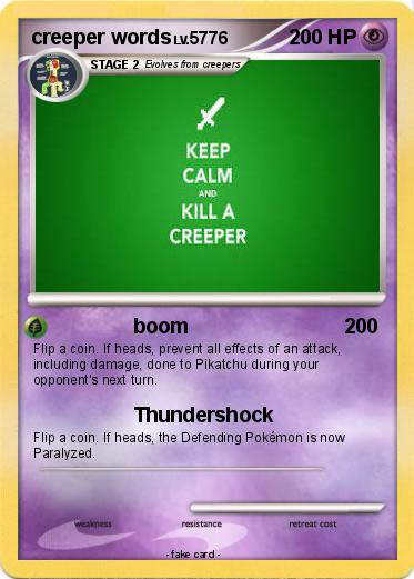 Pokemon creeper words