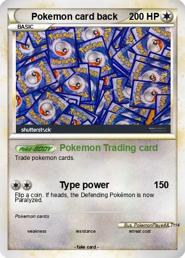 Pokemon Pokemon card back