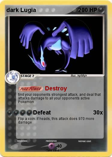 Pokemon dark Lugia
