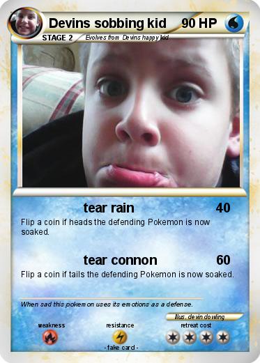 Pokemon Devins sobbing kid