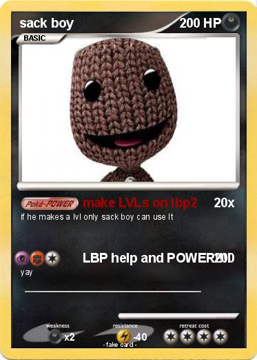 Pokemon sack boy