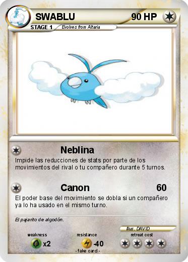 Pokemon SWABLU Pokemon SWABLU