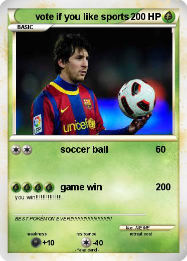 Pokemon vote if you like sports