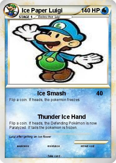 Pokemon Ice Paper Luigi