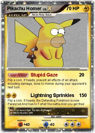 Pokemon Pikachu Homer