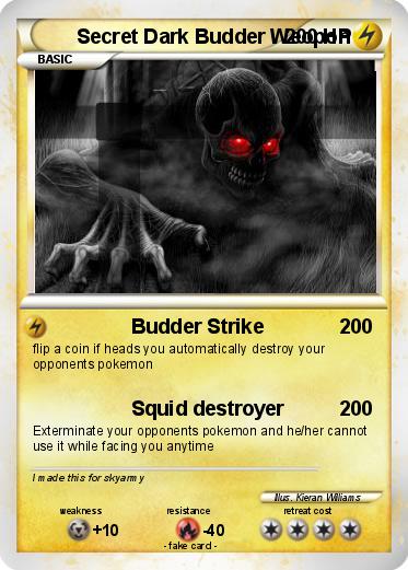 Pokemon Secret Dark Budder Weopon