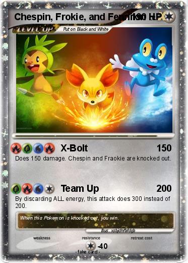 Pokemon Chespin, Frokie, and Fennikin