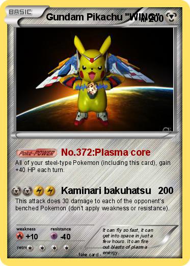Pokemon Gundam Pikachu "WING"
