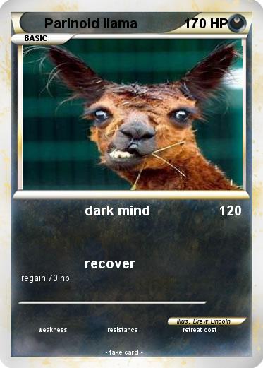 Pokemon Parinoid llama