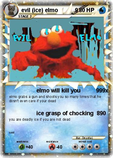 Pokemon evil (ice) elmo           9