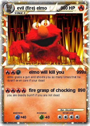 Pokemon evil (fire) elmo           9