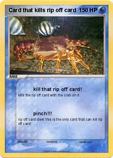 Pokemon Card that kills rip off card