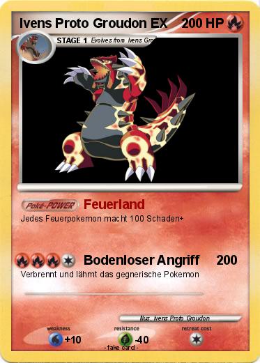 Pokemon Ivens Proto Groudon EX