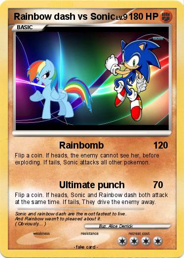 Pokemon Rainbow dash vs Sonic